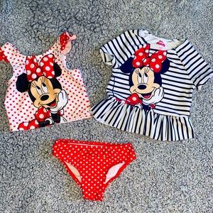 TODDLE GIRLS 3T DISNEY MINNIE BATHING SUIT SET